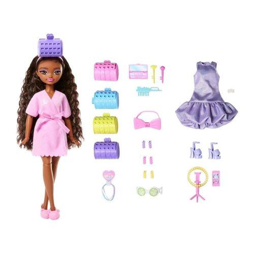 Nessiworld JGG39 Barbie Dream Besties Brooklyn ile Akşam Eğlencesine Hazırlanma