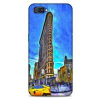 Oppo Realme C2 Kılıf Dünya Mimarisi (7) Telefon Kılıfı Flat Iron New York