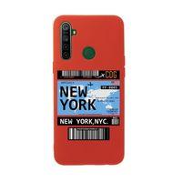 Realme 5i New York Premium Silikonlu Telefon Kılıfı
