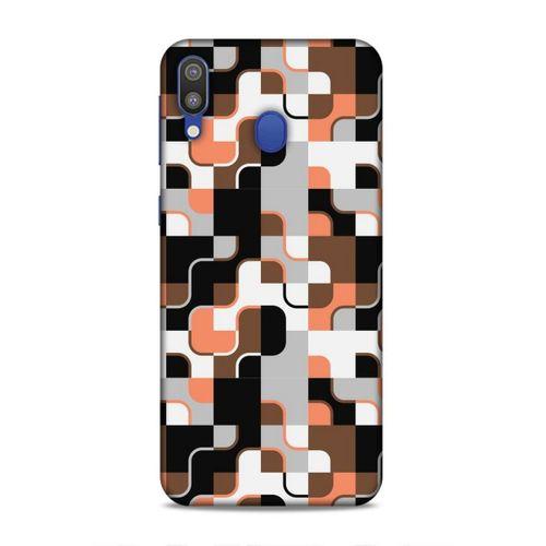 Samsung Galaxy M20 Uyumlu Kılıf Insomnia (47) Crystal Flex Kılıf Siyah Portakal