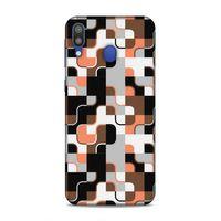Samsung Galaxy M20 Uyumlu Kılıf Insomnia (47) Crystal Flex Kılıf Siyah Portakal