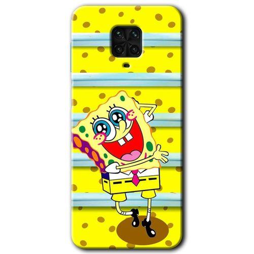 MRCİLETİSİM Xiaomi Redmi Note 9s Kılıf Kapak - Aşık Sünger Bob +Hayalet Ekran Yandan Gözükmez