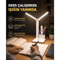 Kalemlik Ve Telefon Standlı Masa Lambası – Kısılabilir Led Işık, Göz Dostu Tasarım Yeni Nesil