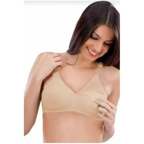 Penye Pamuklu Emzirme Sütyeni Ten