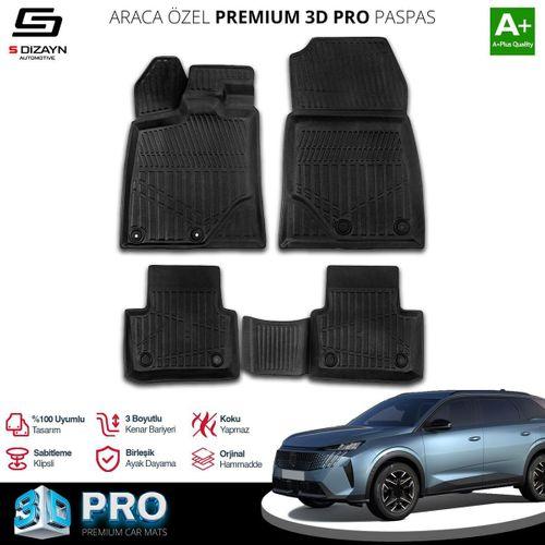 S-Dizayn Peugeot 5008 Hybrid 3D Pro Havuzlu Paspas 2024 Üzeri A+ Kalite