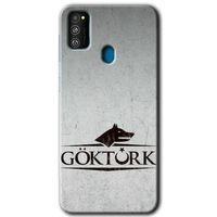 Samsung Galaxy M30s Kılıf Baskılı Kapak - Göktürk + 5D Tam Kaplayan Cam