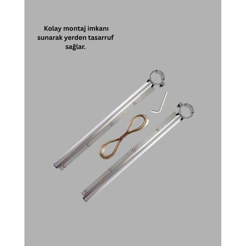 Balkon Demiri Çamaşır Askısı Kare Demirlere Uygun Dayanıklı Tasarım