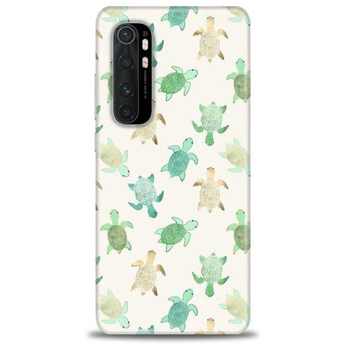 Xiaomi Mi Note 10 Lite Kılıf HD Baskılı Kılıf - Minik Kaplumbağalar + Tam Ekran Koruyucu