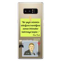 Samsung Galaxy Note 8 Kılıf Caps-Elon Musk Arka Kapak Koruma Desenli Full Koruyucu