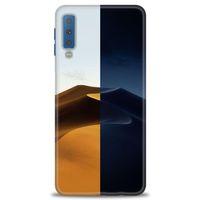 Samsung Galaxy A7 2018 Kılıf HD Baskılı Kılıf - Gece ve Gündüz + Tam Ekran Koruyucu