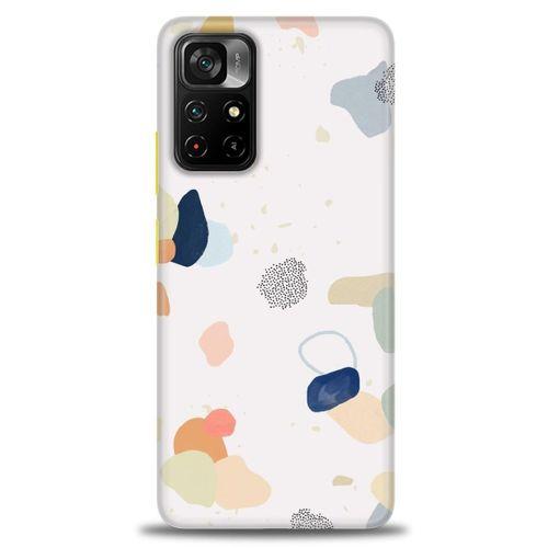 Xiaomi Poco M4 Pro 5G Kılıf HD Baskılı Kılıf - Benekler ve Renkler + Tam Ekran Koruyucu