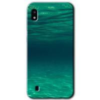 Samsung Galaxy A10 Kılıf Baskılı Kapak - Derin Deniz + 5D Tam Kaplayan Cam