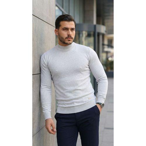 Erkek Yarım Balıkçı Yaka Pamuklu Triko