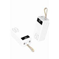 Powerbank 60.000 Mah Taşınabilir Şarj Hızlı El Fenerli Dijital Göstergeli