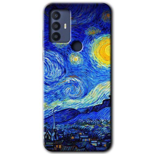TCL 30 SE Kılıf HD Desen Baskılı Arka Kapak - Starry Night