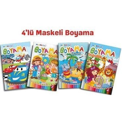 Maskeli Boyama Kitabı 4 lü Set Evrensel İletişim Yayınları
