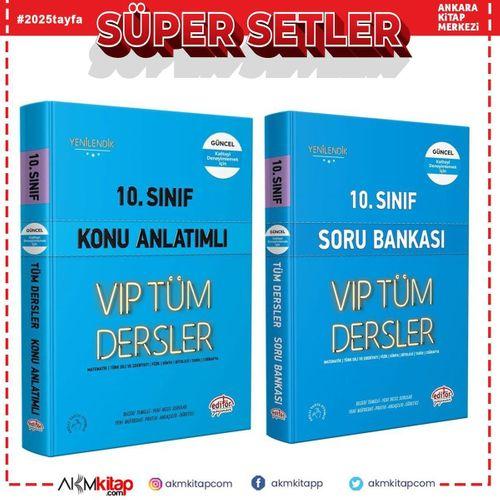 Editör Yayınları 10.Sınıf VİP Tüm Dersler Konu ve Soru Seti 2 Kitap