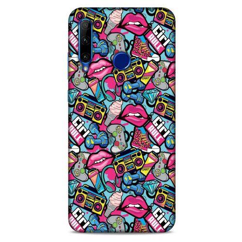 Retro (1) Desen Kılıfı Renkli Huawei Honor 20 Lite Kılıf