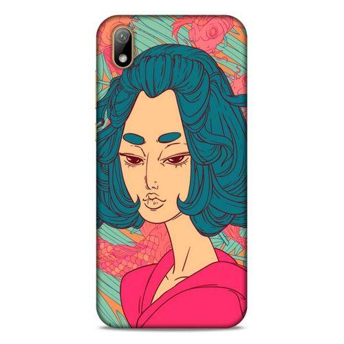 Lopard Huawei Y5 2019 Uyumlu Kılıf Sürreal Yüzler ♀ (44) Tough Armor Kılıf Desenli