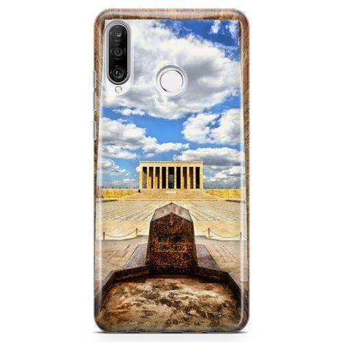 Huawei P30 Lite 2020 Kılıf Anıtkabir Perspektif Arka Kapak Koruma Desenli Full Koruyucu