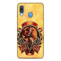 Lopard Samsung Galaxy A40 Uyumlu Kılıf Tattoo's (15) Antişok Kılıf Kadın Dövmeleri