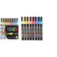 UNİBALL POSCA 0.9-1.3 SU BAZLI POSTER MARKÖRÜ SOFT RENK 8 'Lİ