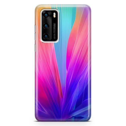 Huawei P40 Kılıf Makro Çiçek Arka Kapak Koruma Desenli Full Koruyucu