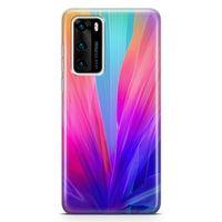 Huawei P40 Kılıf Makro Çiçek Arka Kapak Koruma Desenli Full Koruyucu