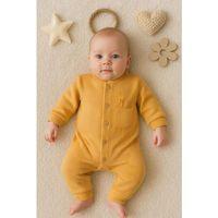 Zürafa Nakışlı Cepli % 100 Pamuk Erkek Bebek Tulumu