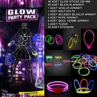 Glow Parti Seti 152 Parçalık Lüks Glow  Kostüm Seti - Lisinya