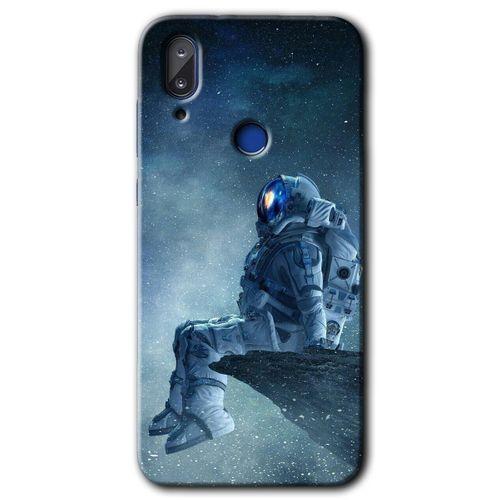 Vestel E5 HD Baskılı Kılıf + 9D Tam Ekran Koruyucu - Astronot Yalnızlığı