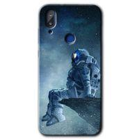 Vestel E5 HD Baskılı Kılıf + 9D Tam Ekran Koruyucu - Astronot Yalnızlığı