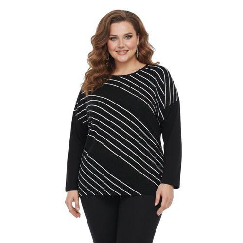 Kadın Siyah Sıfır Yaka Taşlı Bluz BGL-ST05157