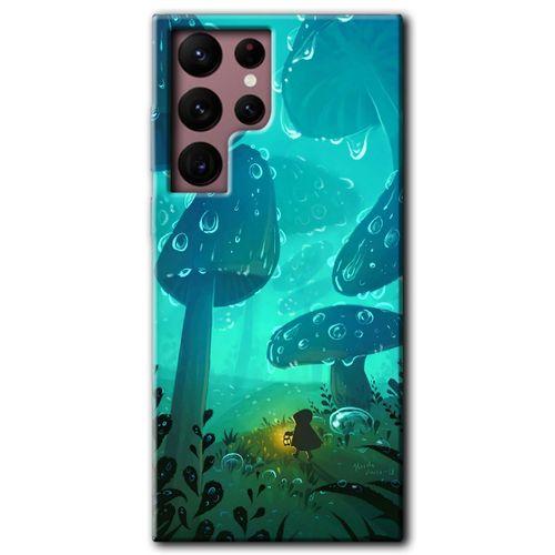 Potkal Hediye Fabrikası Samsung Galaxy S22 Ultra HD Baskılı Kılıf + 9D Tam Ekran Koruyucu - Silhoutte Dropss