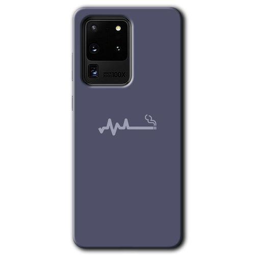 Samsung Galaxy S20 Ultra HD Baskılı Kılıf + 9D Tam Ekran Koruyucu - Sigara Zararlıdır