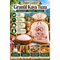 Doğal Çankırı Granül Kaya Tuzu 3 KG İri Taneli Değirmenlik Salamura Turşuluk