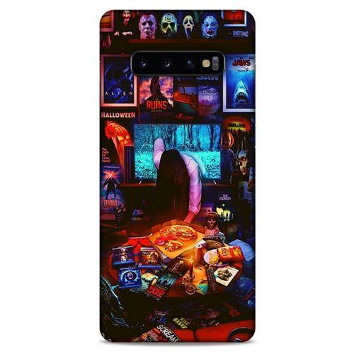 Retro (30) Desen Silicone Case Renkli Samsung Galaxy S10 Plus Kılıf