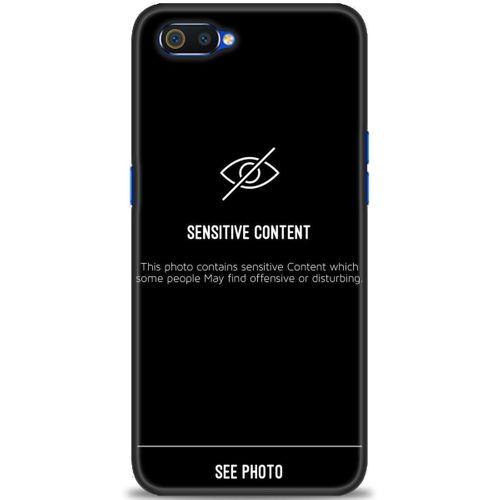 Realme C2 Kılıf HD Baskılı Kılıf - Sensitive Content + Tam Ekran Koruyucu