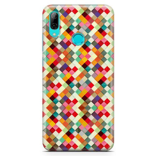 Huawei Y7 2019 Kılıf Karo Taşlar Arka Kapak Koruma Desenli Full Koruyucu