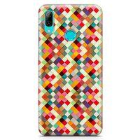 Huawei Y7 2019 Kılıf Karo Taşlar Arka Kapak Koruma Desenli Full Koruyucu