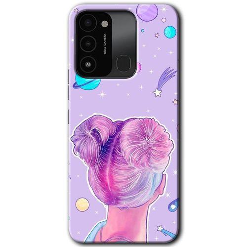 Tecno Spark 8C Kılıf HD Desen Baskılı Arka Kapak - Uzaylı Kız