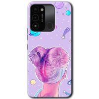 Tecno Spark 8C Kılıf HD Desen Baskılı Arka Kapak - Uzaylı Kız