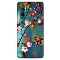 Lopard Xiaomi Mi Note 10 Uyumlu Kılıf Bahar (45) Liquid Air Kılıf Beyaz Pembe Çiçek