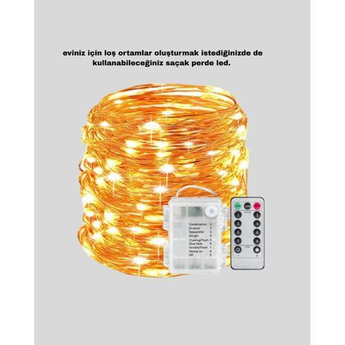 8 Fonksiyonlu Uzaktan Kumandalı Günışığı Perde Peri Led Dekoratif Işık