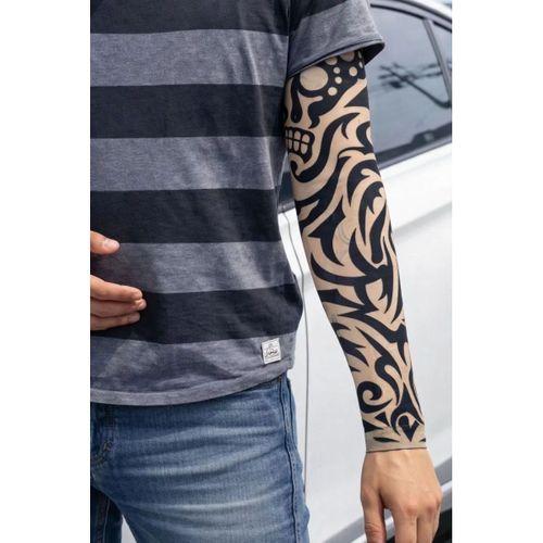 Giyilebilir Kol Dövmesi Çorap Dövme 3d Baskılı Kol Bacak Dövme 2 Adet Model 9