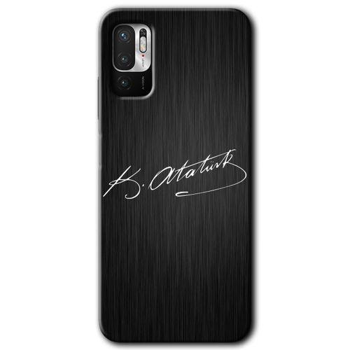 Poco M3 Pro Kılıf HD Desen Baskılı Arka Kapak - İmza Atatürk