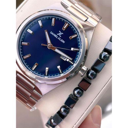 Daniel Klein Erkek Kol Saati 30 Metre Suya Dayanıklı Çelik Kordon + Bileklik Hediyeli  VS.BLKT.0669