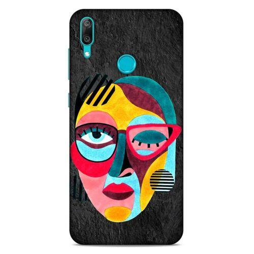 Lopard Huawei Y7 2019 Uyumlu Kılıf Sürreal Yüzler ♀ (11) Tam Koruma Baskılı