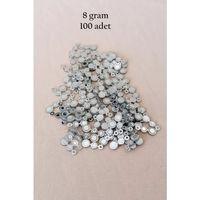 Oya Abiye Bileklik Kolye Pleksi Metalik Plastik Pul Gümüş Renk 8 gram 100 adet - BNC500