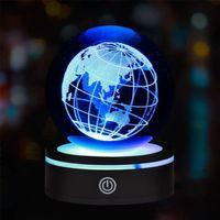 Usb'li Dünya Tasarımlı Dönen Cam Küre